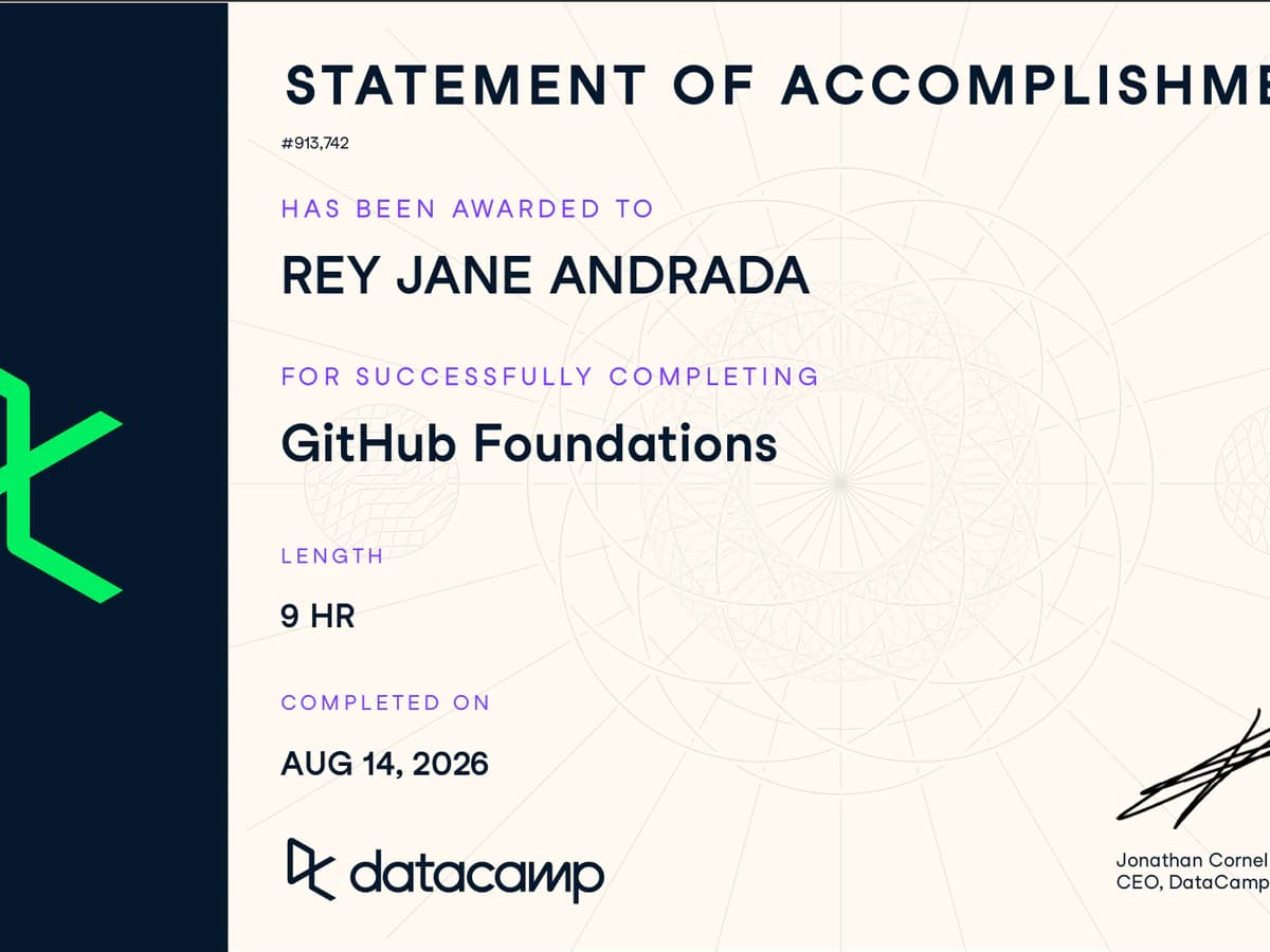 DataCamp GitHub Foundations